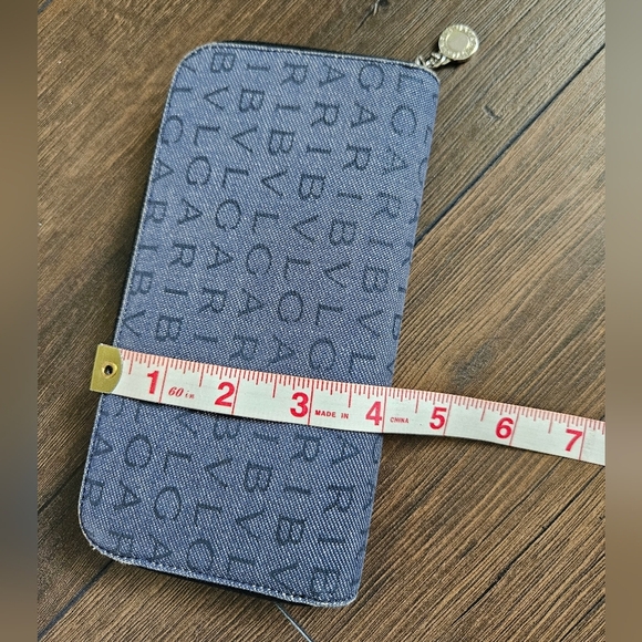 Bvlgari Denim Blue Rettare Logo Mania Zip-Around Wallet - Picture 9 of 12